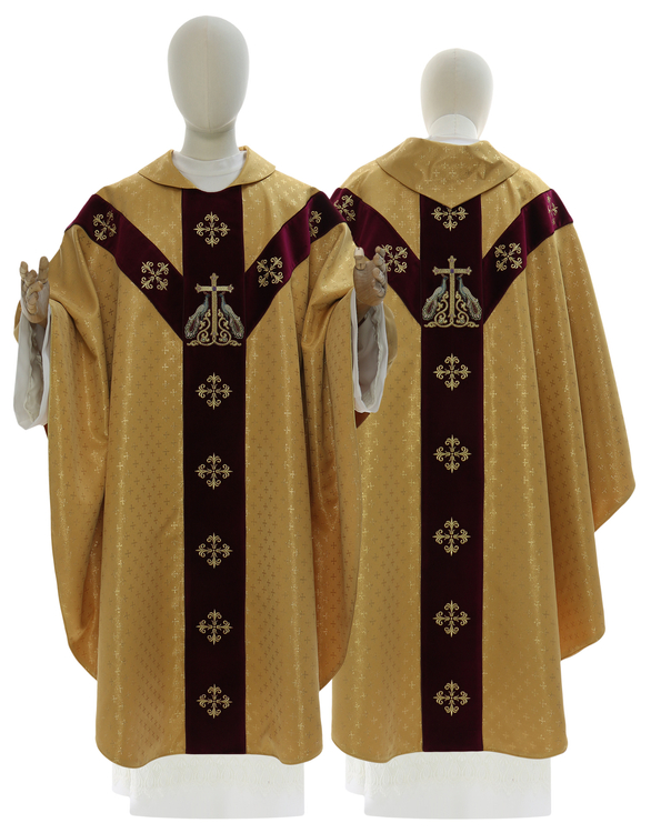Halbgotische Kasel "Pfau Thema" Y803-AGC61