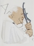 Gothic stole  "Pope John Paul II" SH28-B
