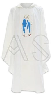 Casulla mariana "Nuestra Señora de las Gracias" - en stock, envío en 24h