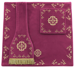 Burse, maniple, chalice veil made of velvet VMB863-A	