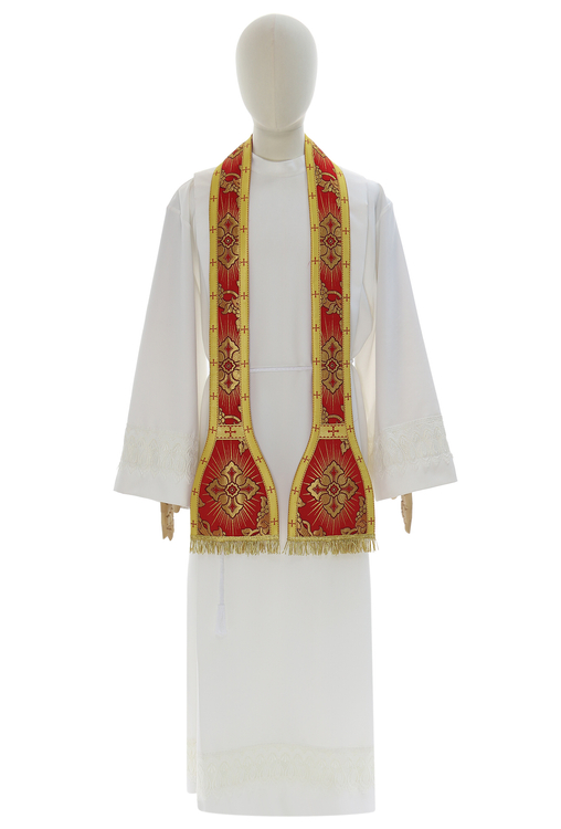Chasuble romaine "Coeur de Jésus, Marie, Joseph" R822-AC9