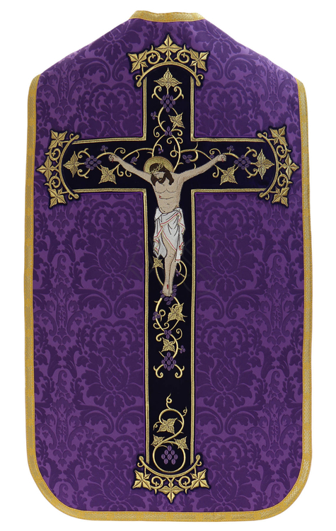 Casulla romana "Crucifixión de Jesús" R845-AF26