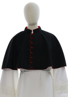 Black mozzetta with red trim MOZZ-CZ-C