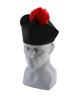 Birreta negra con 3 esquinas B-9