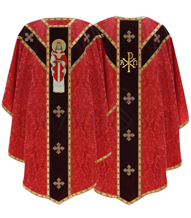 Casulla semigótica "Cristo el rey" GY805-AC26