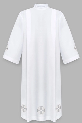 Alb with white Jerusalem crosses A4-B