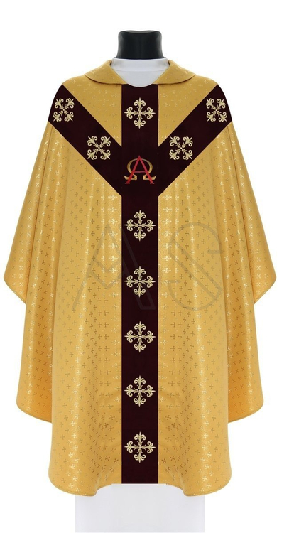 Semi Gothic Chasuble "Alfa & Omega" Y802-AGC61
