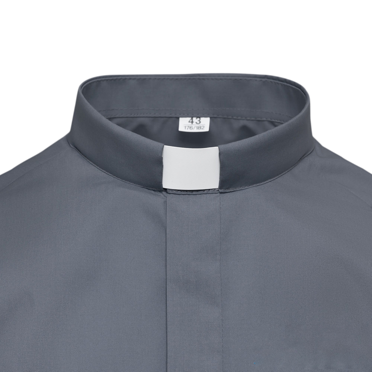 Chemise de prêtre graphite, manches longues KD-SZ2