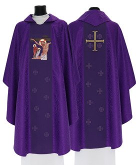 Casulla gótica "Crucifixión" 423-F25