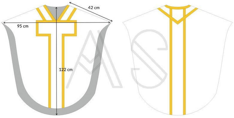 Chasuble en soie "Saint Philippe Neri" F831-AZ9