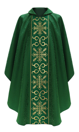 Chasuble gothique "Croix avec des épis de maïs"