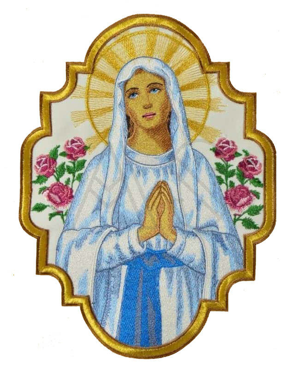 Embroidered Applique "Mother of God"