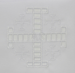 Alb with white Jerusalem crosses A4-B