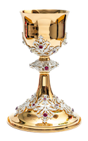 Mass chalice decorated with rubies