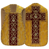 Roman chasuble "Heart of Jesus, Mary, Joseph" R822-AGCC9