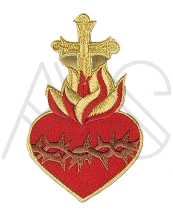 Applique brodée "Coeur de Jésus"