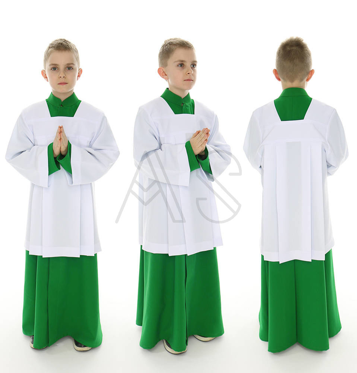 Soutane verte pour serviteur d'autel ASC-Z