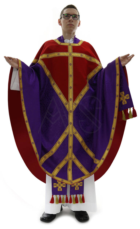 Chasuble, bourse, manipule, voile de calice CVMBC074-25
