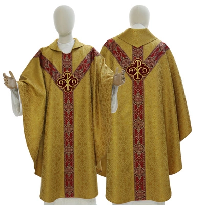 Chasuble semi-gothique "Alfa & Omega" GY211-GC16