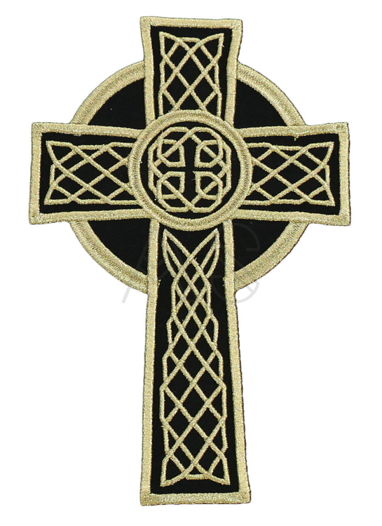 Gestickte Applikation „Keltisches Kreuz“ AP-CROSS3-CZ
