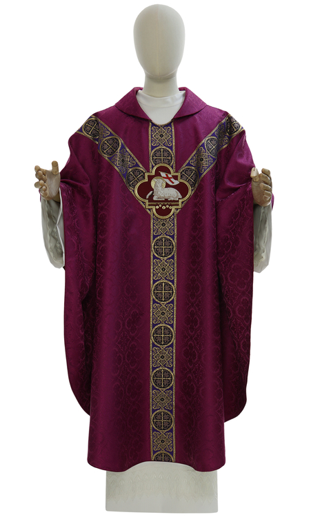 Chasuble semi-gothique "Agneau" Y202-25-AB