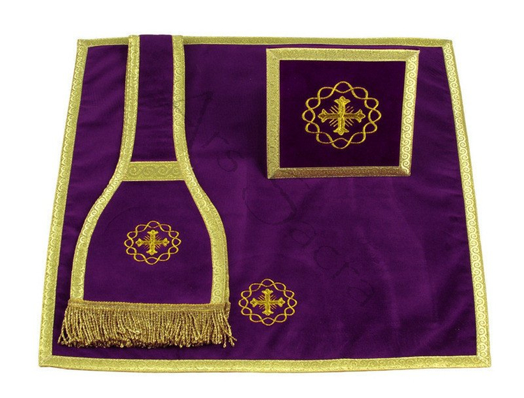 Bourse, manipule, voile de calice VMB-592-AZA