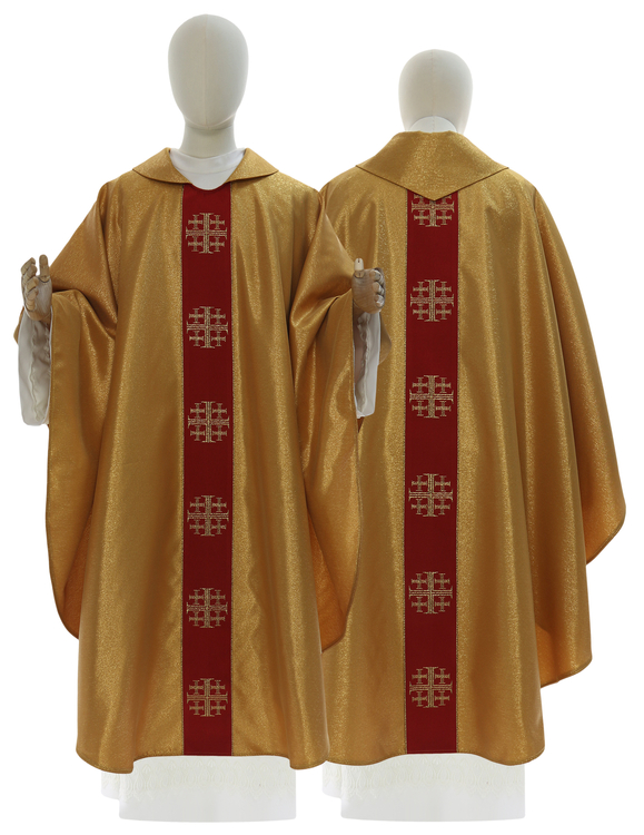 Gothic Chasuble "Jerusalem Crosses" 103-GC63