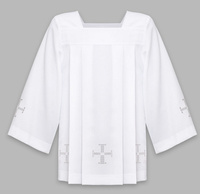 Surplice with white Jerusalem crosses K4-B