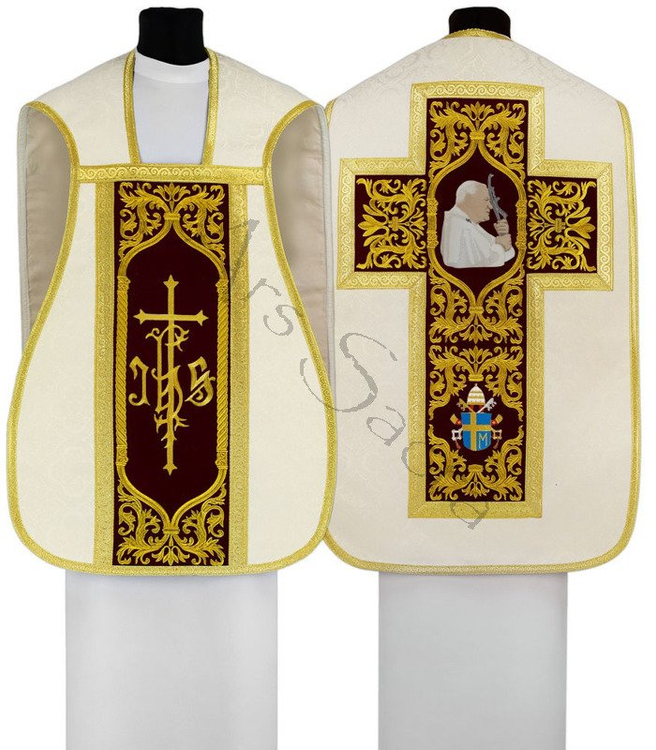 Casulla romana "Papa Juan Pablo II" R567-AKC25