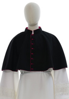 Mozzetta noire avec garnitures pourpres MOZZ-CZ-F