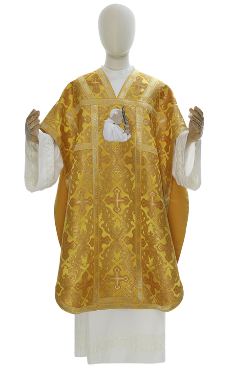 Casula di seta "San Filippo Neri" Giovanni Paolo II