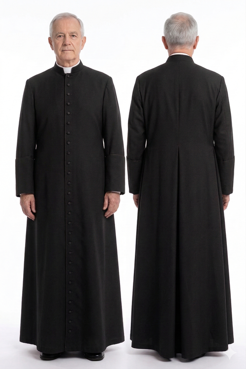 Black tourist cassock CASS-S-CZ