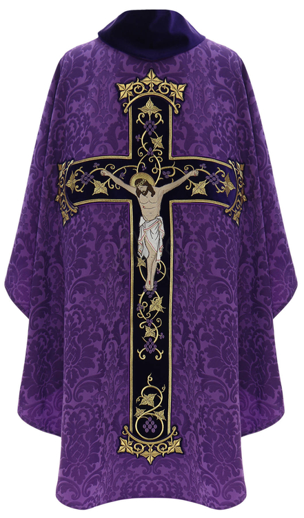 Chasuble gothique "Crucifixion de Jésus"