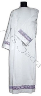 Albe mit violettem Futterstoff A2-F