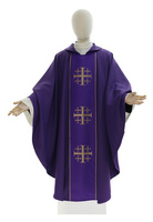 Gothic Chasuble "Jerusalem Crosses" 009-F